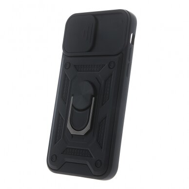 Samsung S21 FE black RING ARMOR WITH CAMSHIELD nugarėlė 2