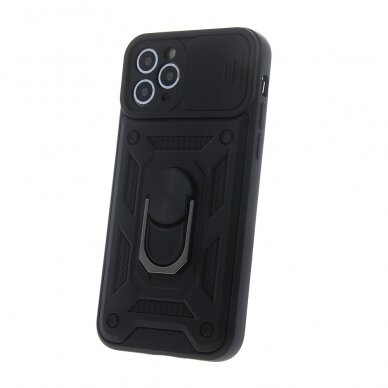 Samsung S21 FE black RING ARMOR WITH CAMSHIELD nugarėlė 4