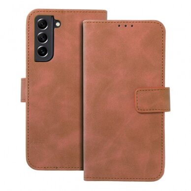 Samsung S21 FE brown VELVET dėklas 1