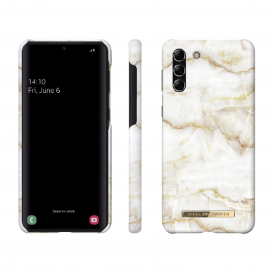 Samsung S21 PLUS iDeal Of Sweden nugarėlė Golden Pearl Marble 1