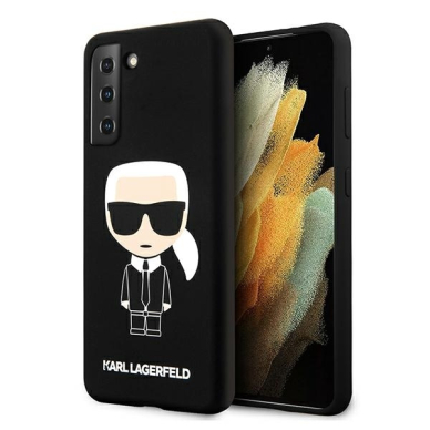 Samsung S21 PLUS juoda KARL LAGERFELD nugarėlė KLHCS21MSLFKBK