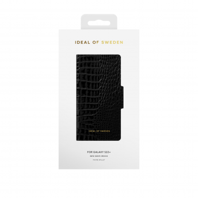 Samsung S22 PLUS iDeal Of Sweden Atelier Wallet dėklas Neo Noir Croco 4