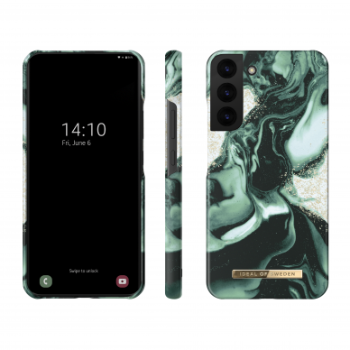 Samsung S22 PLUS iDeal Of Sweden nugarėlė Golden Olive Marble 1