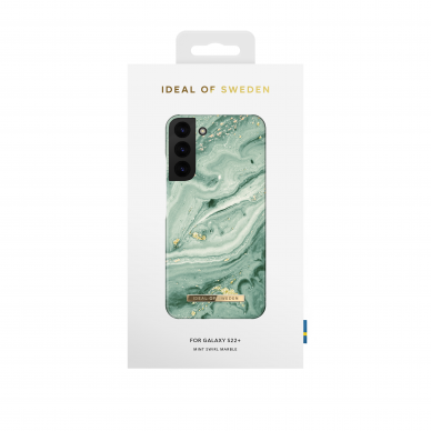 Samsung S22 PLUS iDeal Of Sweden nugarėlė Mint Swirl Marble 1