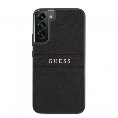 Samsung S22 PLUS juoda GUESS nugarėlė GUHCS22MPSASBBK 2