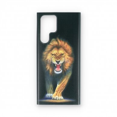 Samsung S22 ULTRA clear nugarėlė Lion Design00101