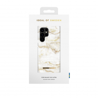 Samsung S22 ULTRA iDeal Of Sweden nugarėlė Golden Pearl Marble 1