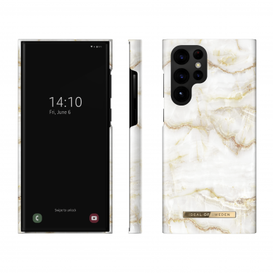 Samsung S22 ULTRA iDeal Of Sweden nugarėlė Golden Pearl Marble 2