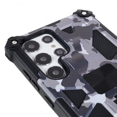 Samsung S22 ULTRA juoda camouflage ARMOR METAL nugarėlė 6