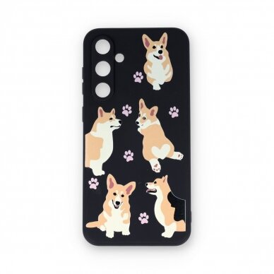 Samsung S23 FE black nugarėlė Corgi Design00303