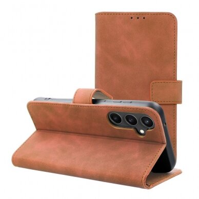 Samsung S23 FE brown VELVET dėklas