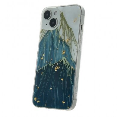 Samsung S23 FE Gold Glam Mountain nugarėlė 1