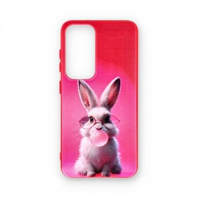 Samsung S23 red nugarėlė Rabbit Design00326