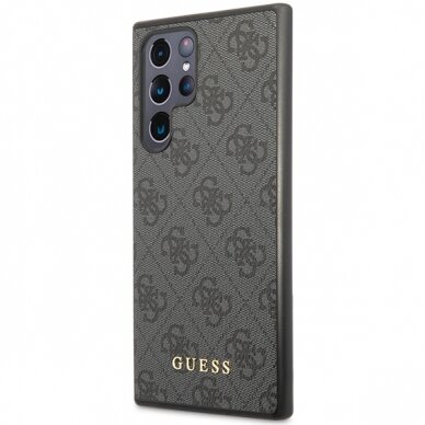 Samsung S23 ULTRA black PU Leather 4G Metal Logo GUESS nugarėlė 1