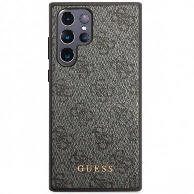 Samsung S23 ULTRA black PU Leather 4G Metal Logo GUESS nugarėlė 2