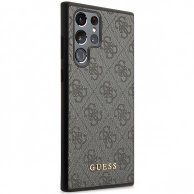 Samsung S23 ULTRA black PU Leather 4G Metal Logo GUESS nugarėlė 3