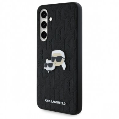 Samsung S24 FE black Monogram Karl&Chaoupette Head Pin KARL LAGERFELD nugarėlė 1