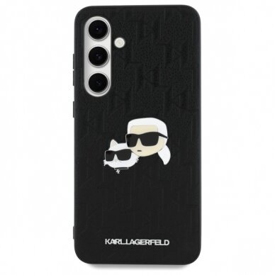 Samsung S24 FE black Monogram Karl&Chaoupette Head Pin KARL LAGERFELD nugarėlė 2