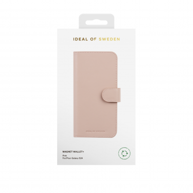 Samsung S24 iDeal Of Sweden dėklas Magnet Wallet+ Pink 1