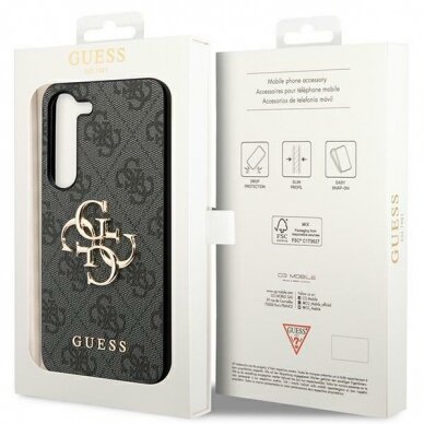 Samsung S24 PLUS black Big Metal Logo GUESS nugarėlė 7