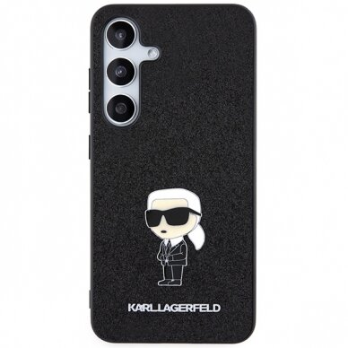 Samsung S24 PLUS black Ikonik Fixed Glitter Metal PIN KARL LAGERFELD nugarėlė 2