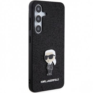 Samsung S24 PLUS black Ikonik Fixed Glitter Metal PIN KARL LAGERFELD nugarėlė 3