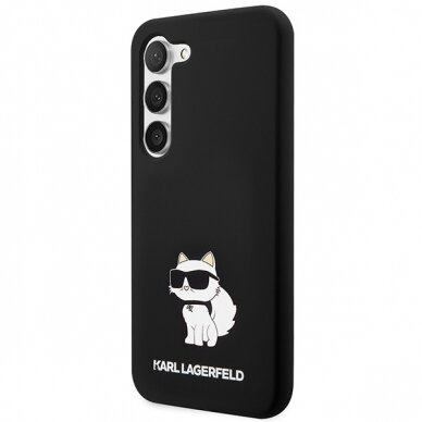 Samsung S24 PLUS black Silicone Choupette KARL LAGERFELD nugarėlė 1