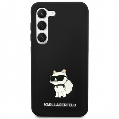 Samsung S24 PLUS black Silicone Choupette KARL LAGERFELD nugarėlė 2