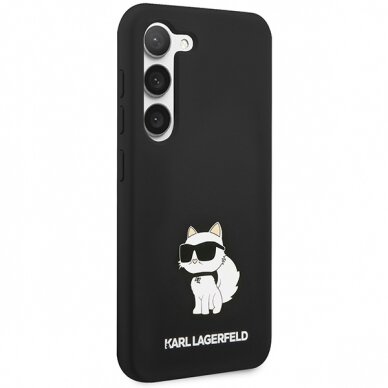 Samsung S24 PLUS black Silicone Choupette KARL LAGERFELD nugarėlė 3