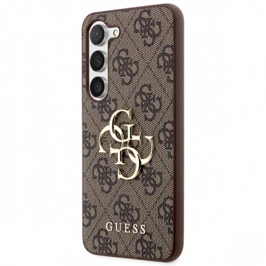 Samsung S24 PLUS brown Big Metal Logo GUESS nugarėlė 1