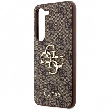 Samsung S24 PLUS brown Big Metal Logo GUESS nugarėlė 5