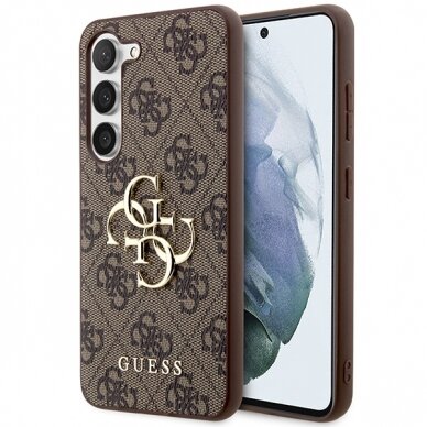 Samsung S24 PLUS brown Big Metal Logo GUESS nugarėlė