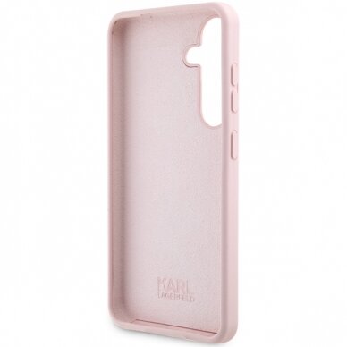 Samsung S24 PLUS pink Silicone Choupette KARL LAGERFELD nugarėlė 6