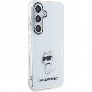 Samsung S24 transparent Choupette IML KARL LAGERFELD nugarėlė 3