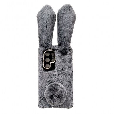 Samsung S24 ULTRA dark grey nugarėlė Fluffy rabbit