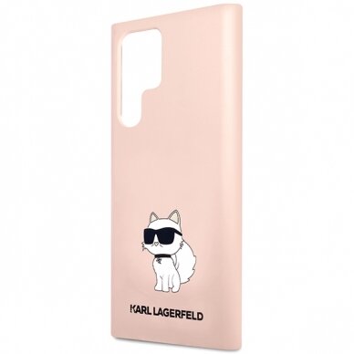 Samsung S24 ULTRA pink Silicone Choupette KARL LAGERFELD nugarėlė 5