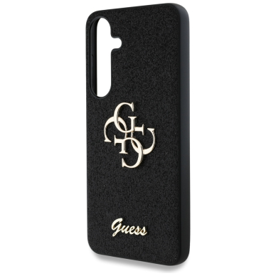 Samsung S25 black Fixed Glitter Big 4G Metal Logo GUESS nugarėlė 6