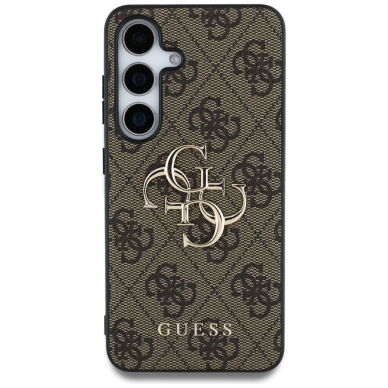 Samsung S25 brown Big 4G Logo Classic GUESS nugarėlė