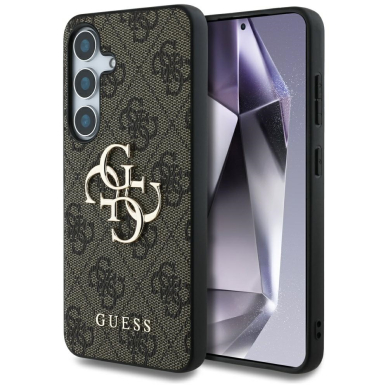 Samsung S25 brown Big 4G Logo Classic GUESS nugarėlė 1