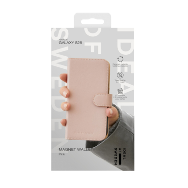 Samsung S25 iDeal Of Sweden dėklas Magnet Wallet+ Pink 4