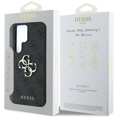 Samsung S25 ULTRA black Big 4G Logo Classic GUESS nugarėlė 7