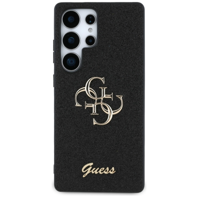 Samsung S25 ULTRA black Fixed Glitter Big 4G Metal Logo GUESS nugarėlė 2