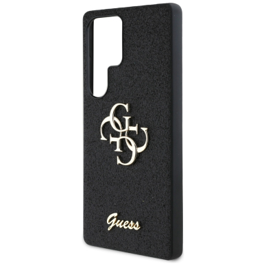 Samsung S25 ULTRA black Fixed Glitter Big 4G Metal Logo GUESS nugarėlė 5