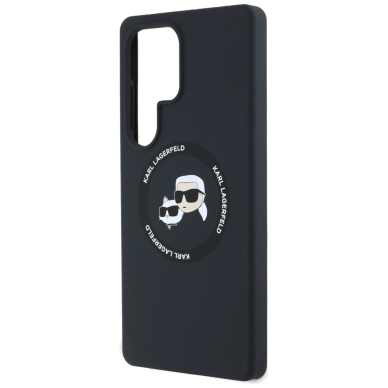 Samsung S25 ULTRA black MagSafe Silicone Double Heads And Circle KARL LAGERFELD nugarėlė 5