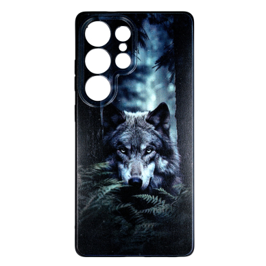 Samsung S25 ULTRA black nugarėlė Wolf Design00324