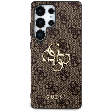 Samsung S25 ULTRA brown Big 4G Logo Classic GUESS nugarėlė 2