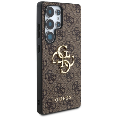 Samsung S25 ULTRA brown Big 4G Logo Classic GUESS nugarėlė 3