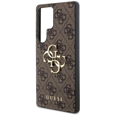 Samsung S25 ULTRA brown Big 4G Logo Classic GUESS nugarėlė 5