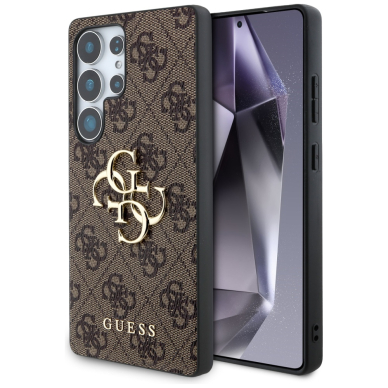 Samsung S25 ULTRA brown Big 4G Logo Classic GUESS nugarėlė