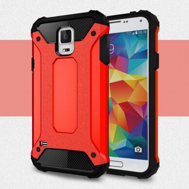 Samsung S5 raudona ARMOR nugarėlė